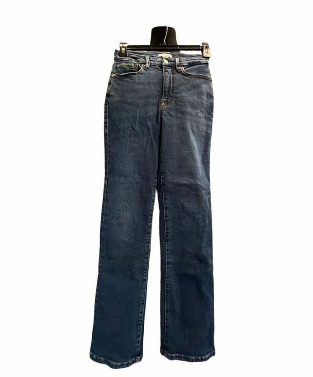 808 Good American Good Legs Straight Jeans Size 26 Blue004